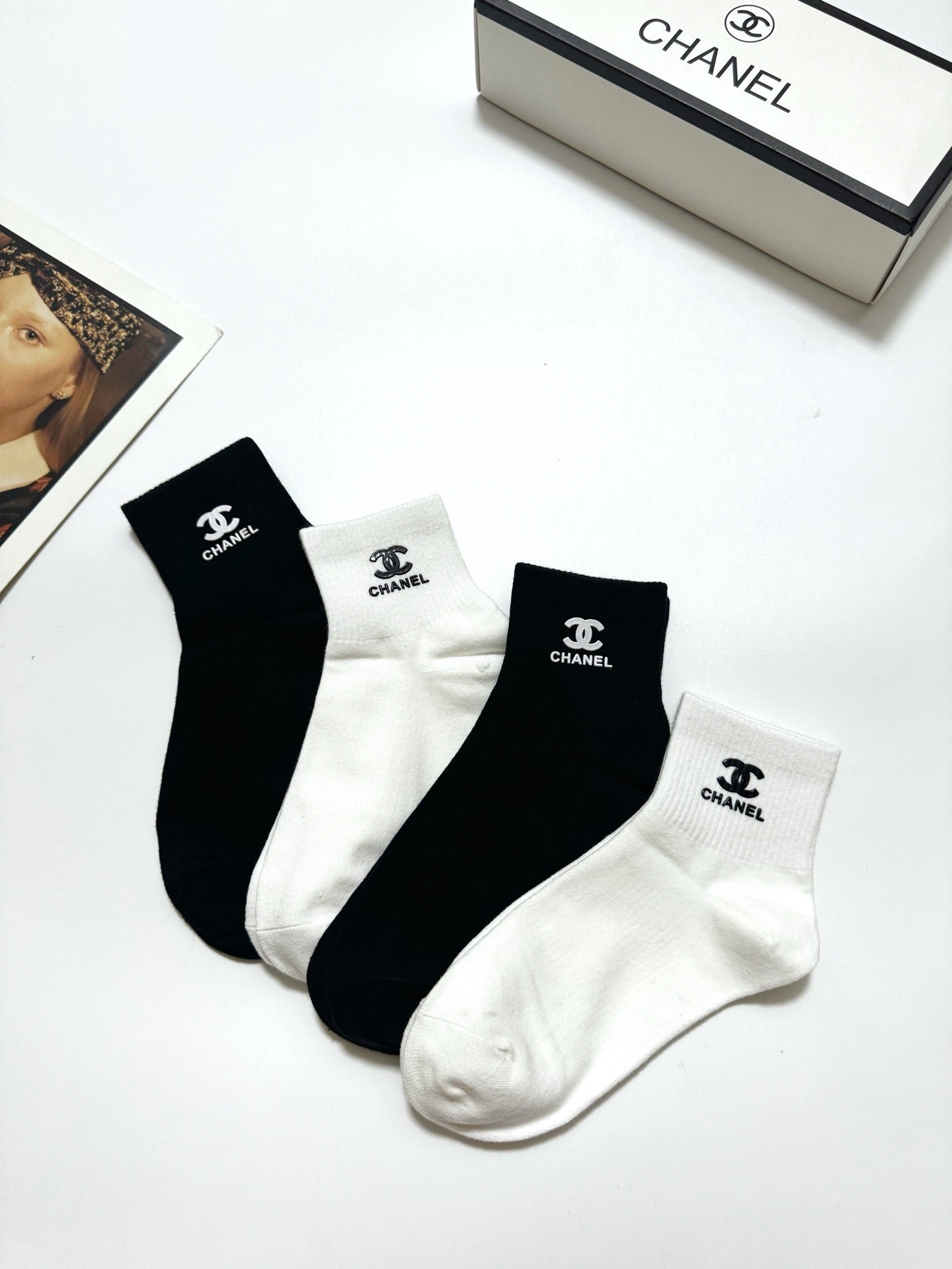 CHANEL 26S ANKLE SOCKS 408731 (1 BOX)