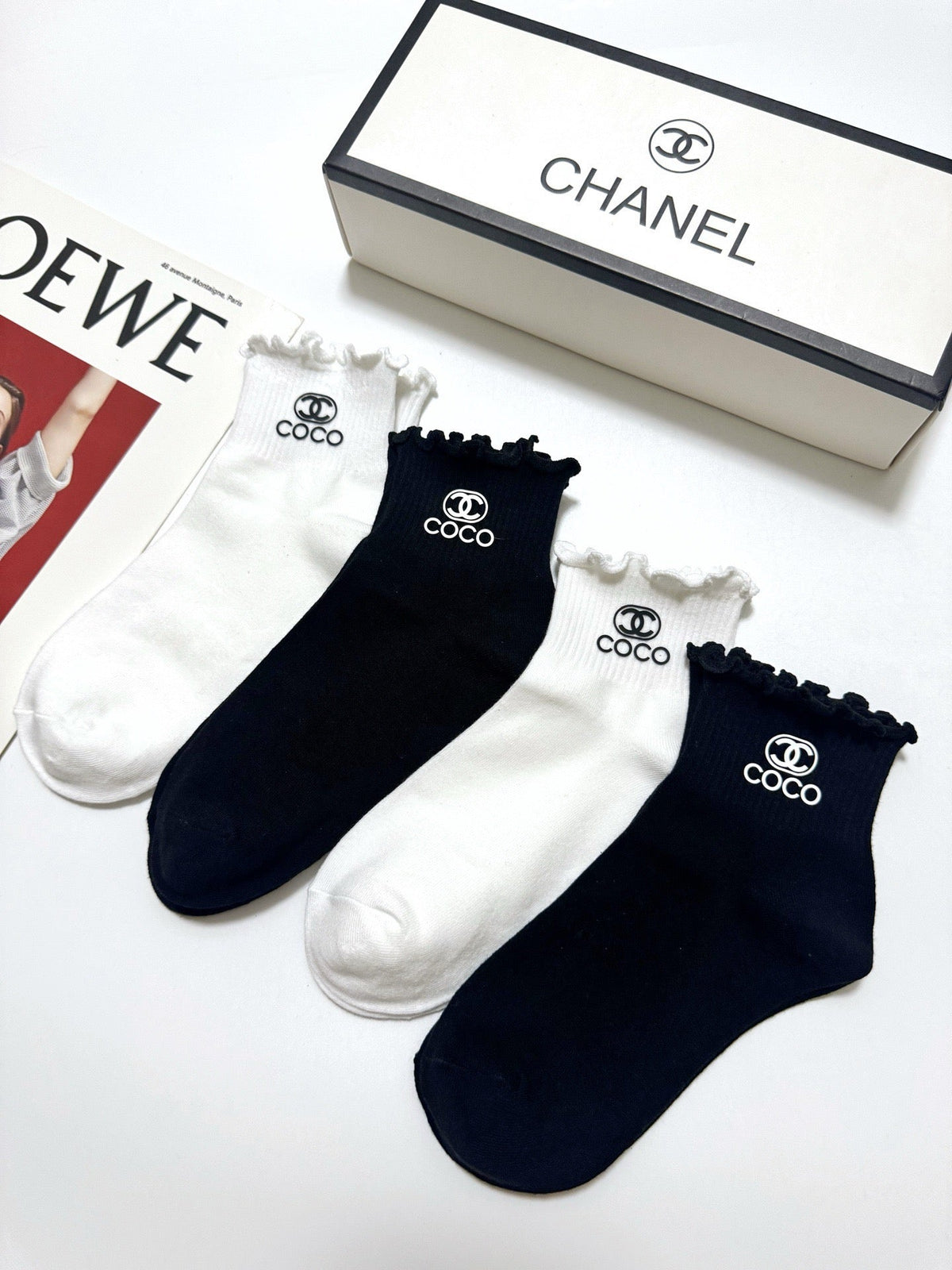 CHANEL 26S ANKLE SOCKS 408735 (1 BOX)
