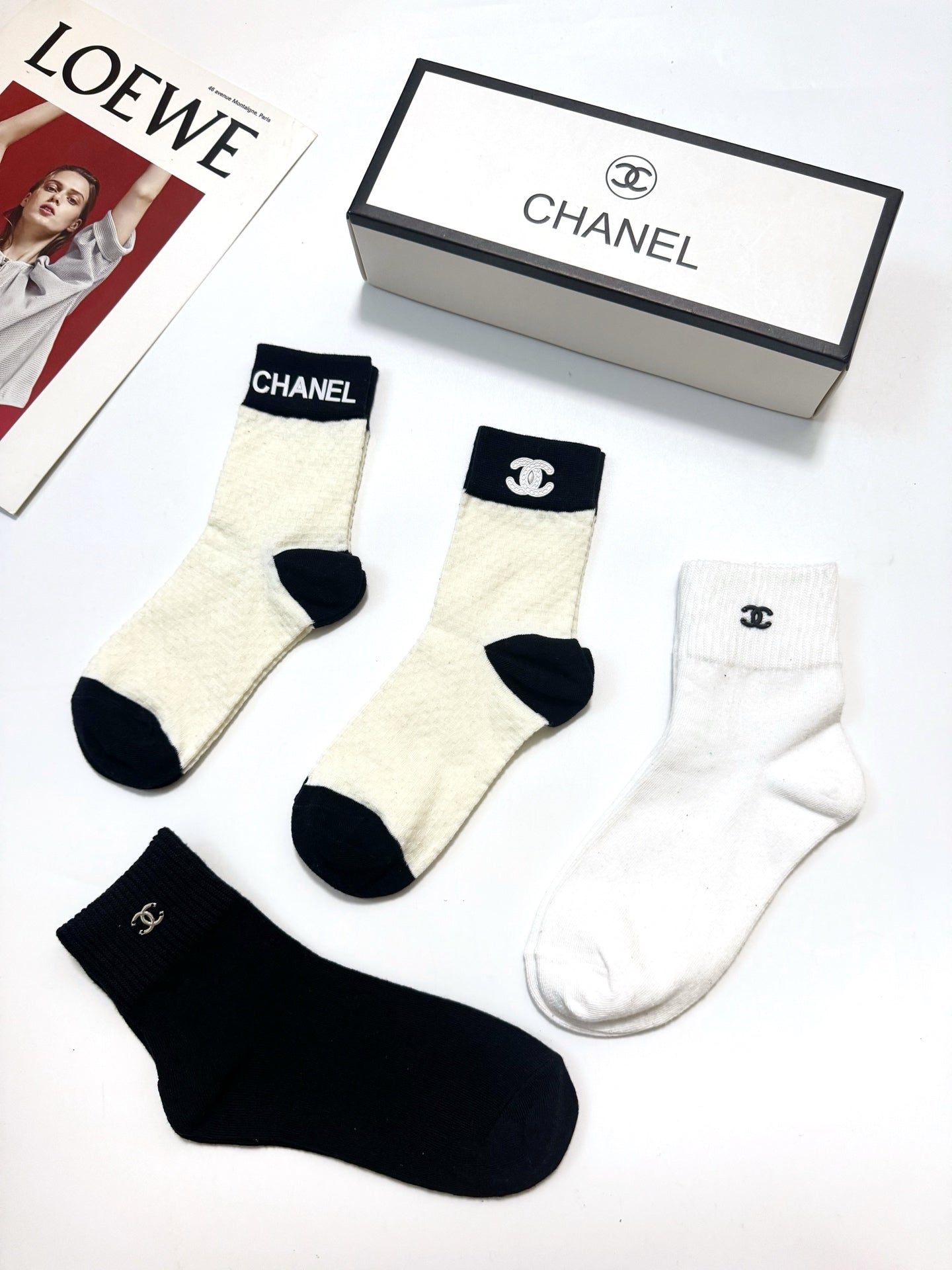 CHANEL 26S ANKLE SOCKS 408741 (1 BOX)