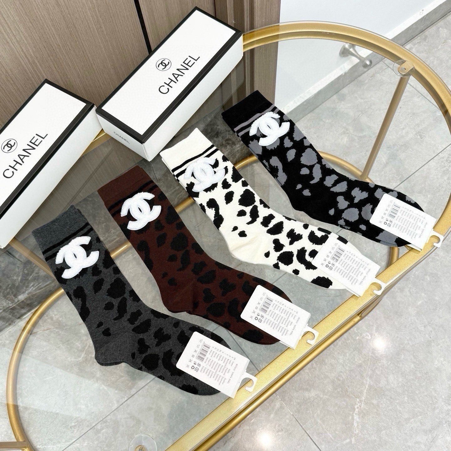 CHANEL 26S CREW SOCKS 407156 (1 BOX)