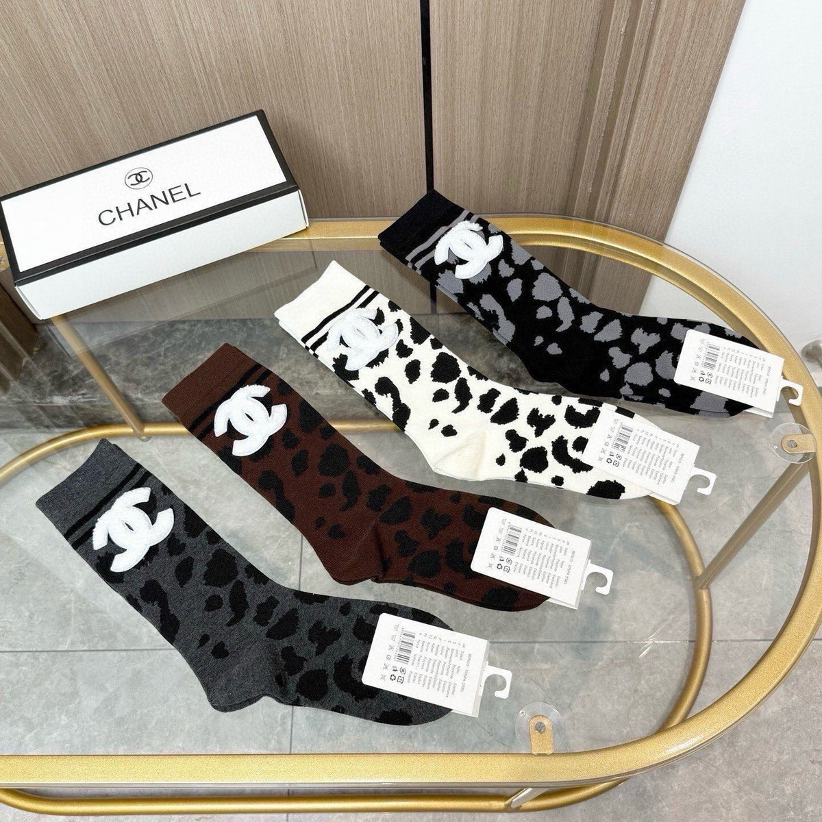 CHANEL 26S CREW SOCKS 407156 (1 BOX)