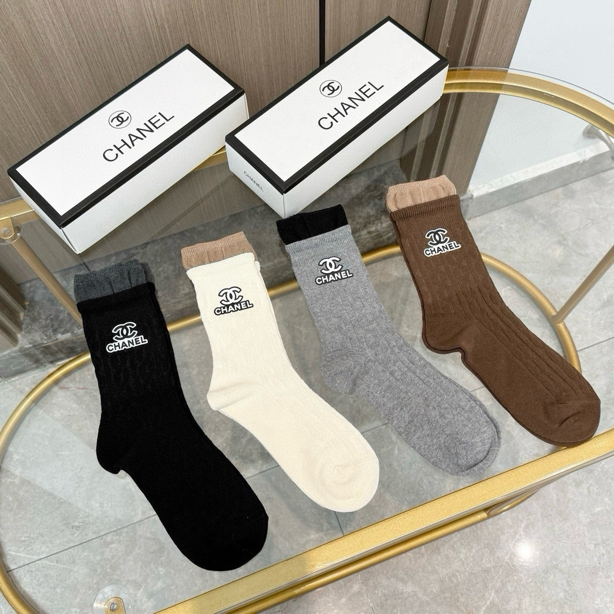 CHANEL 26S CREW SOCKS 410315 (1 BOX)