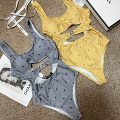 26SS NEW Yellow One-Piece Swimsuit 👙