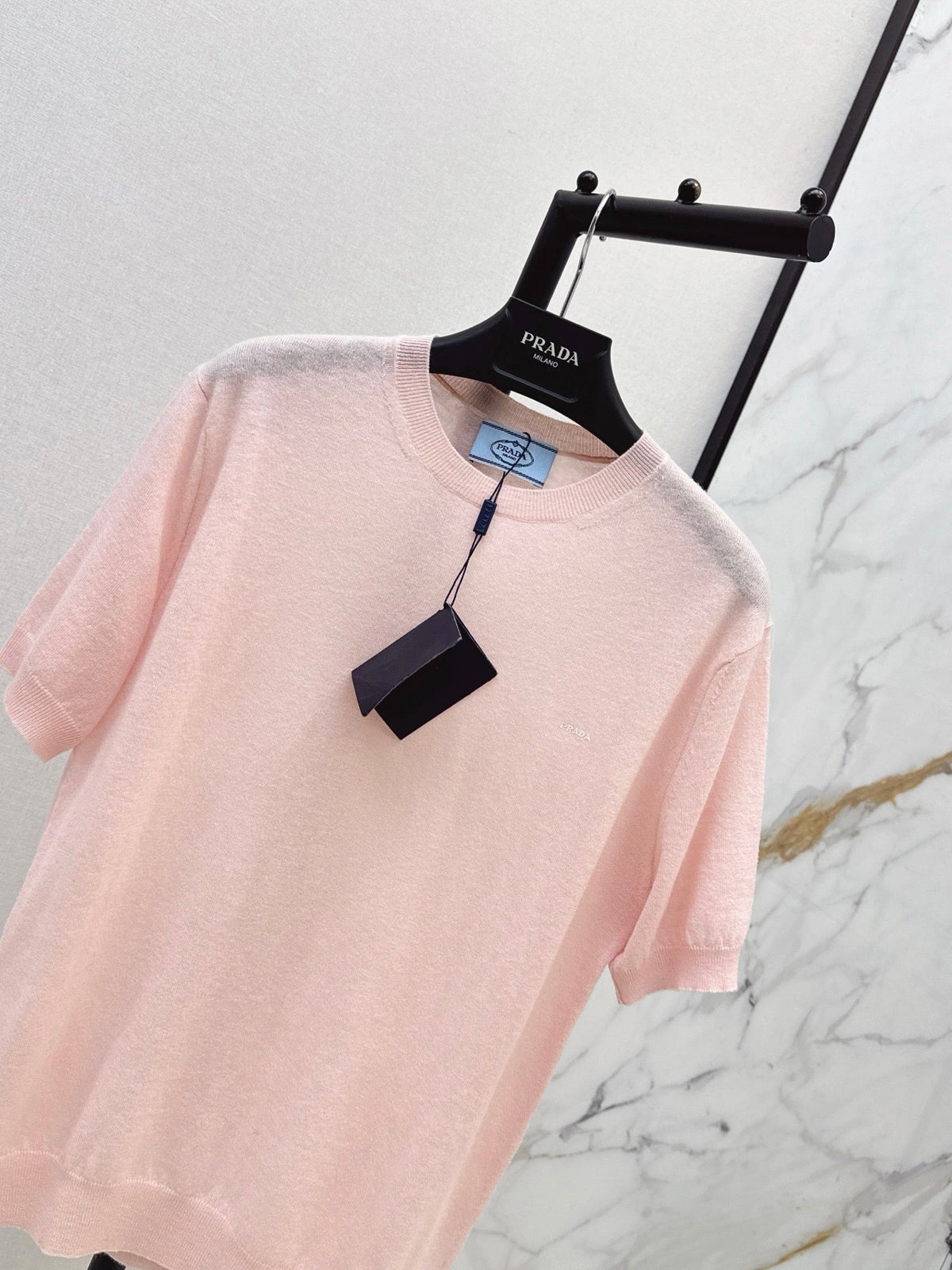 26SS New Pink Short-Sleeved Knit Top 💕