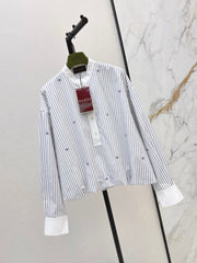 🔥Highest Quality🔥 26FW New Striped Print Loose-Fit Collared Shirt 🩵