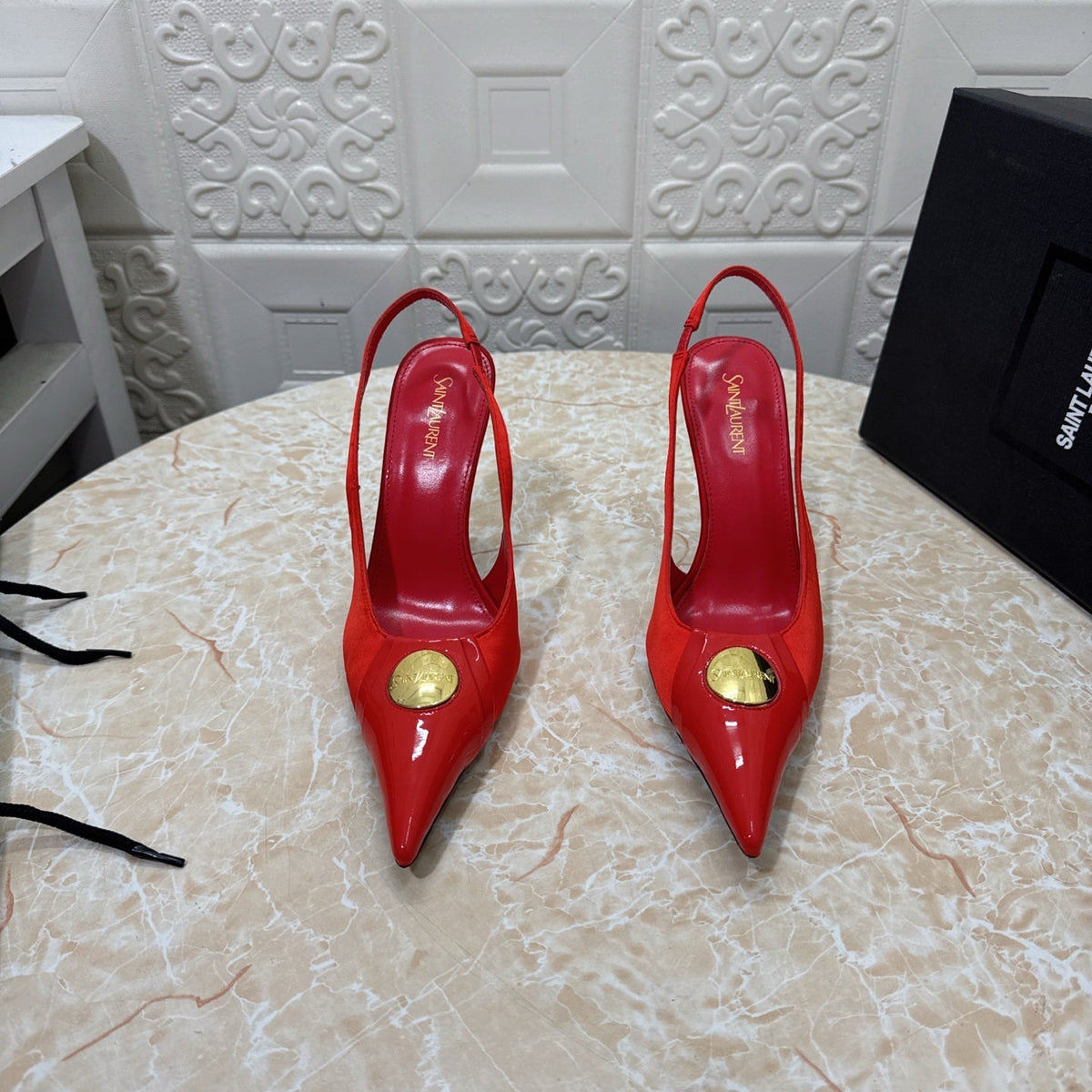 26FW New YSL Logo High Heels 👠(height: 10.5cm)