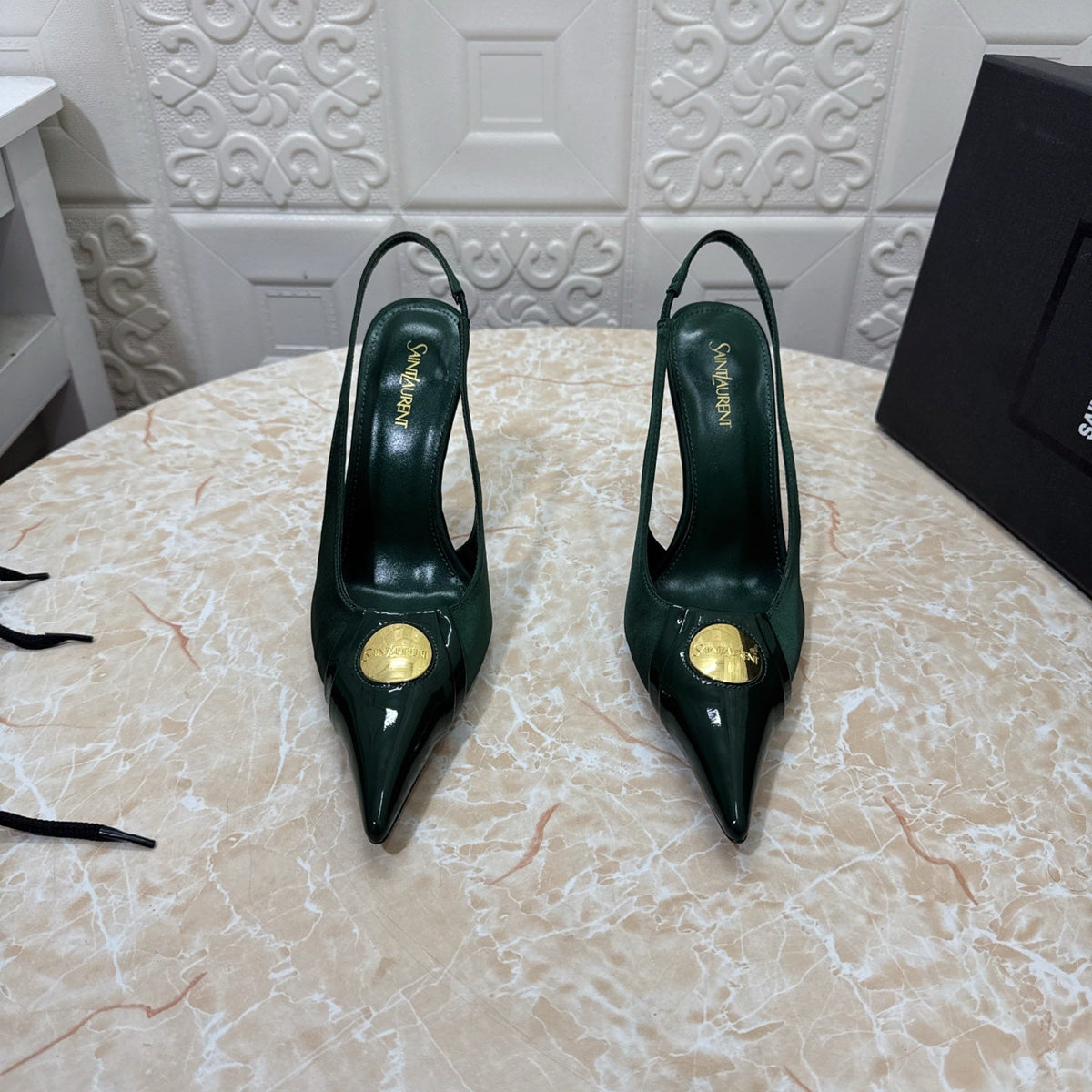 26FW New YSL Logo High Heels 👠(height: 10.5cm)