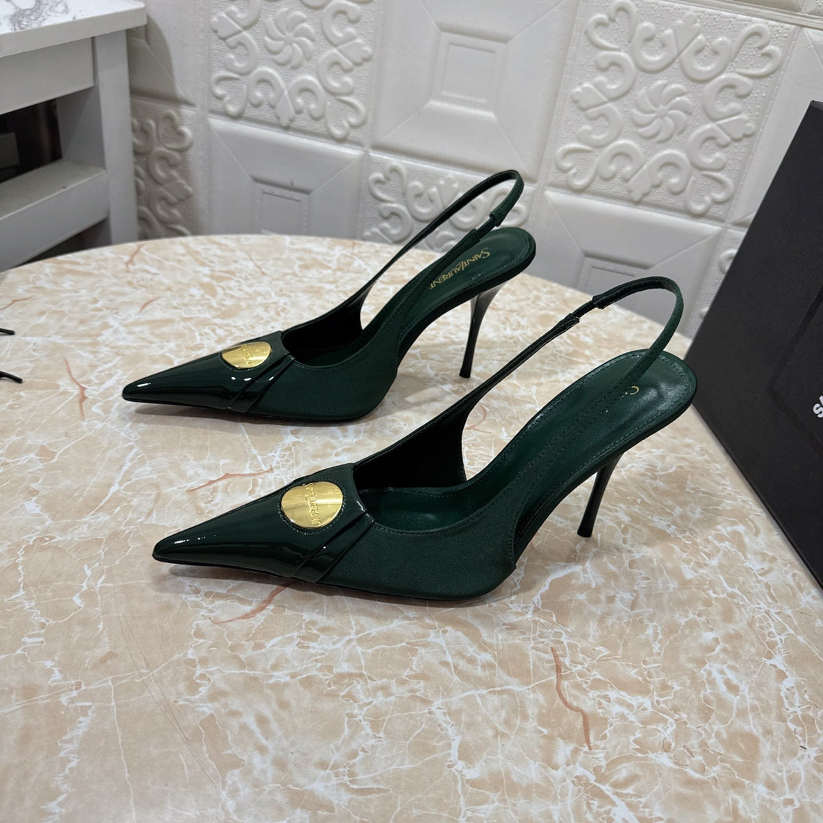 26FW New YSL Logo High Heels 👠(height: 10.5cm)