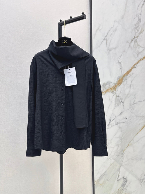 26FW New "Coco Girl" Style: Jacquard Silk Shirt 🖤