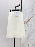 26FW New High-Waisted A-Line Skirt with Lace Paneling 🖤