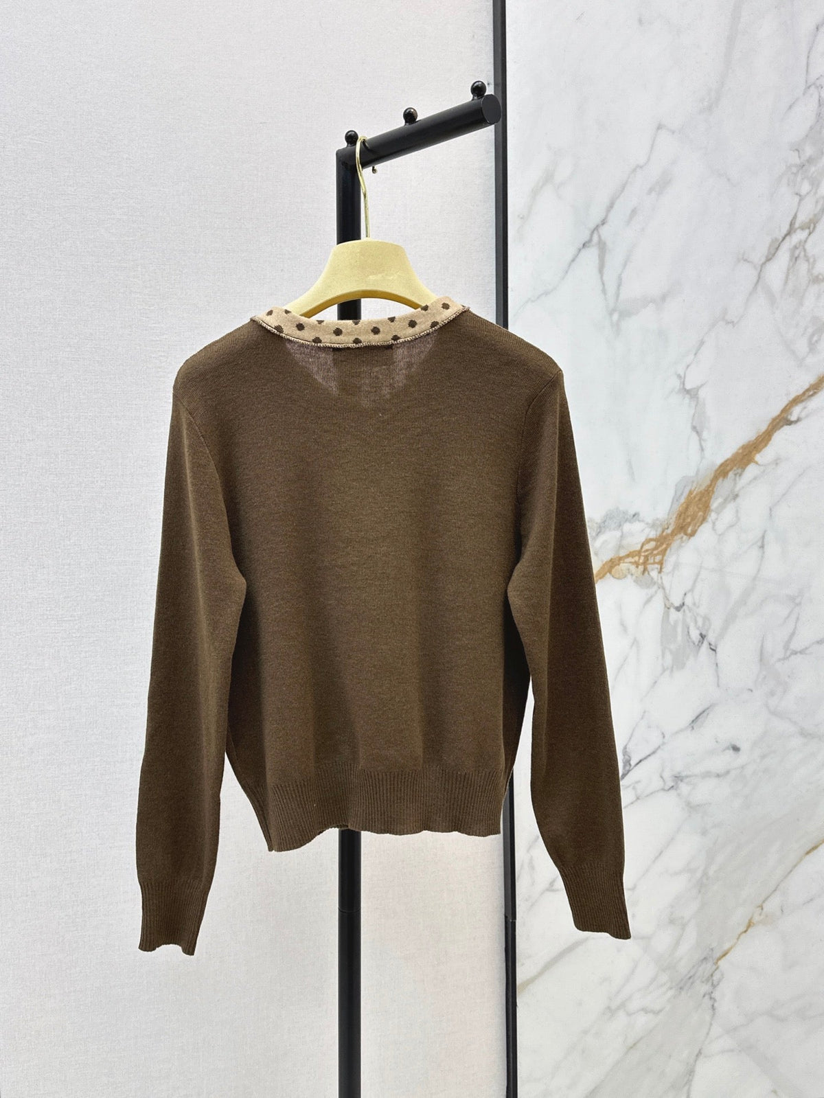 26FW New Bow-Tie V-Neck Cropped Knit Top 🩵