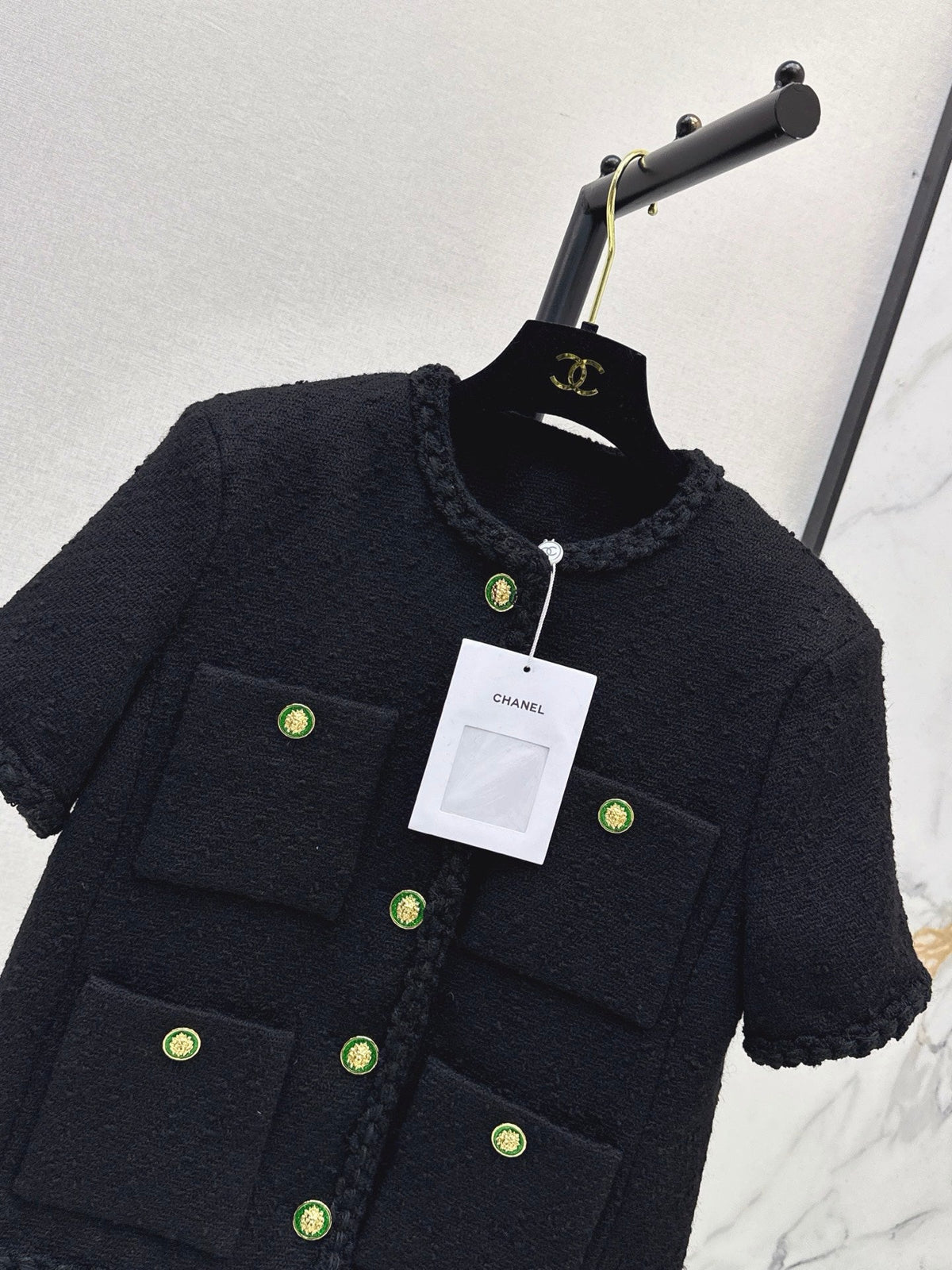 26FW New Knit Crew-Neck Short-Sleeve Jacket with Four Pockets 🖤