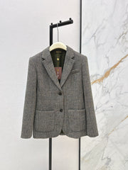 🔥Highest Quality🔥26FW New Oversized Herringbone Blazer 🤎